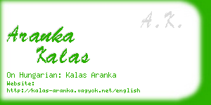 aranka kalas business card